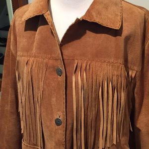 chicos suede fringe jacket